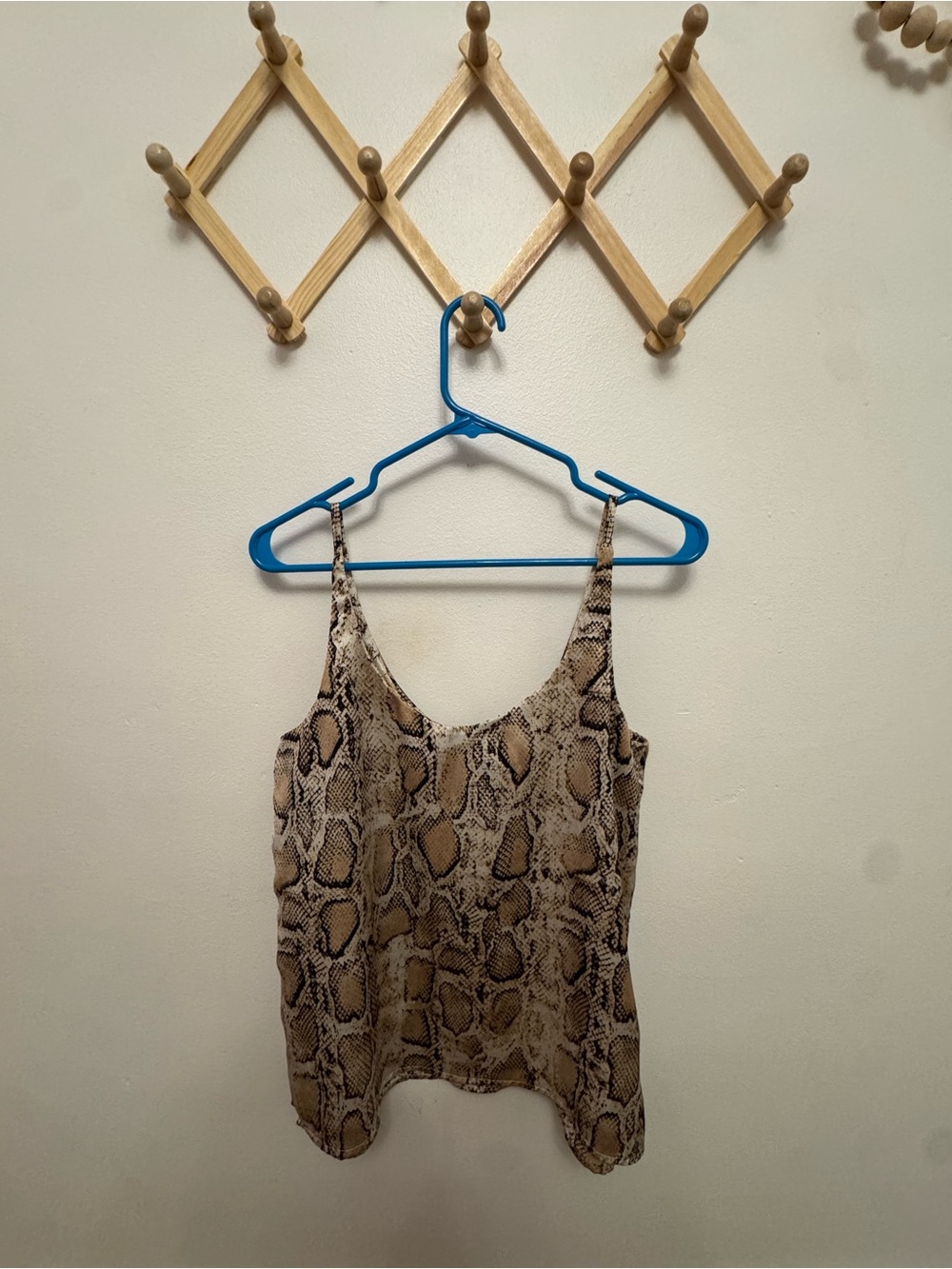 Boohoo Brown Snake-Print Spaghetti Strap Cami